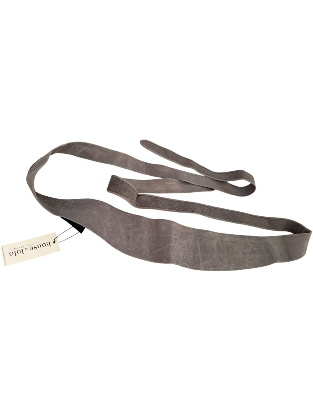 ADA Collection Womens Distressed Wrap Belt One Size Gray Leather Casual New